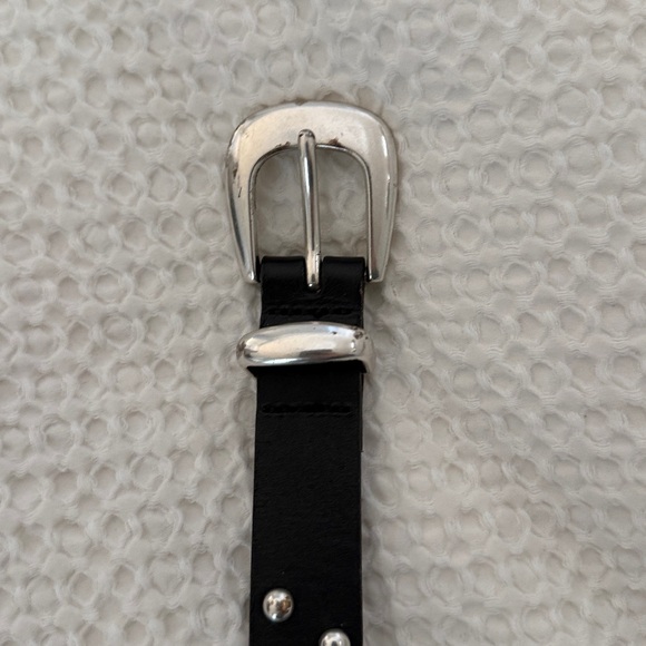 Madewell Western Black Belt with Silver Studs main image 4
